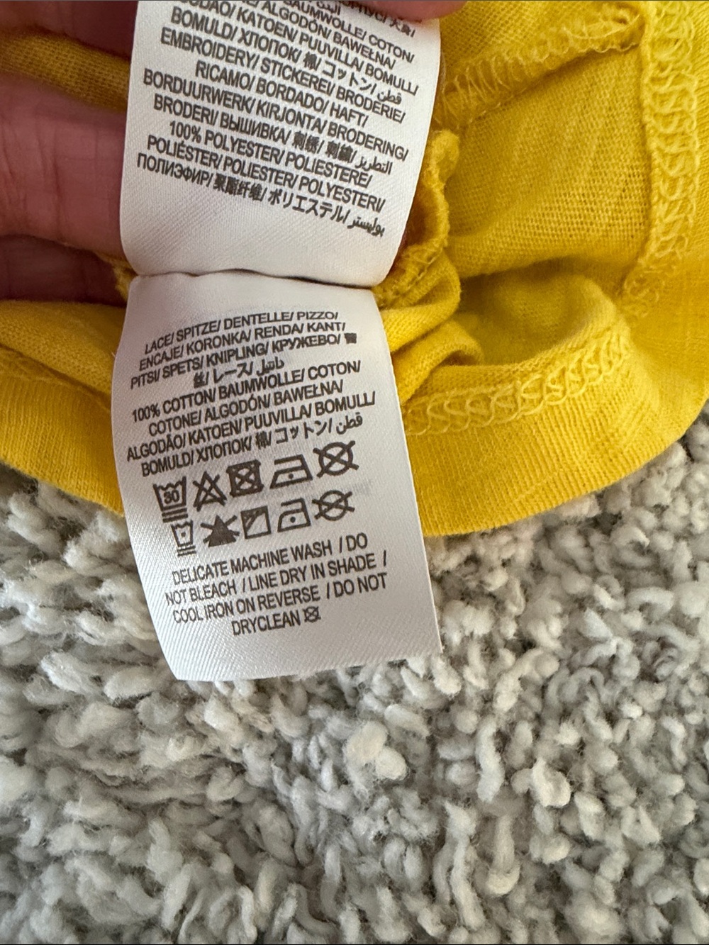 Boden Embroidered Yellow V-Neck Tunic Top - Picture 6 of 6